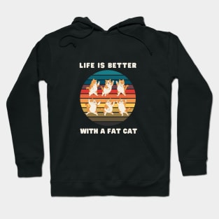 Life is better with a fat cat. Hoodie